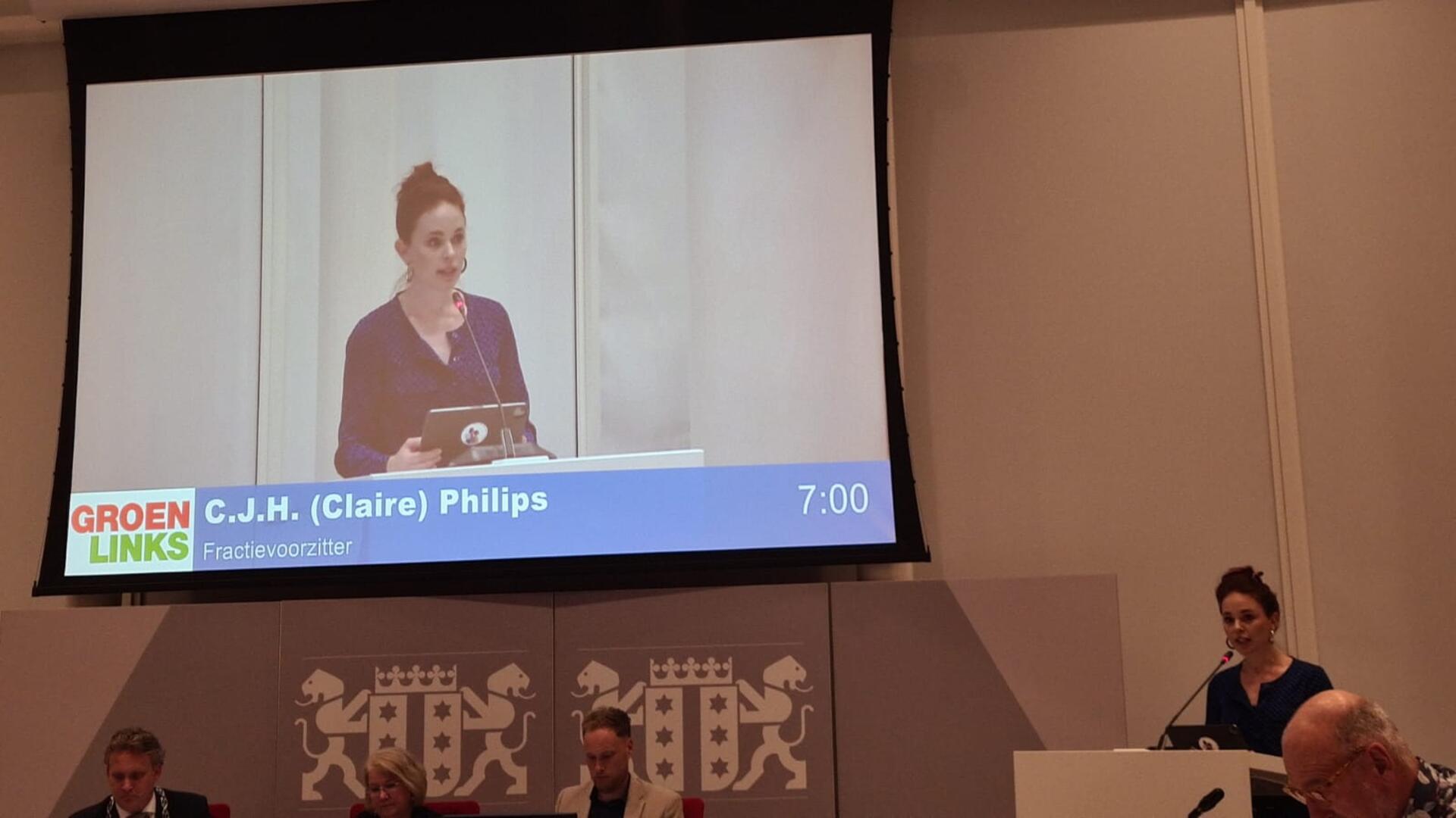 Claire Philips bij kadernota